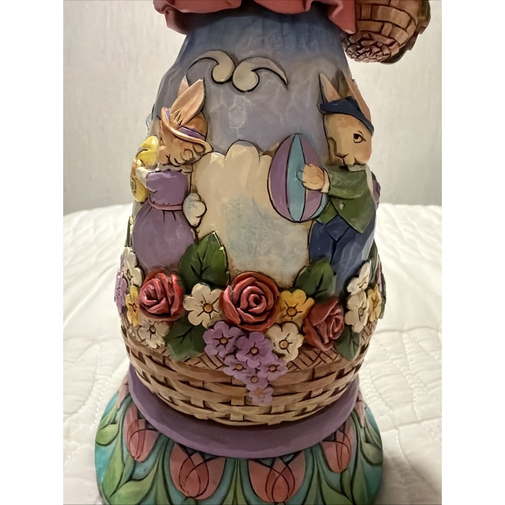 Jim Shore Heartwood Creek Easter's On Its Way Musical Rotating Bunny 4044668 Box - Picture 6 of 9